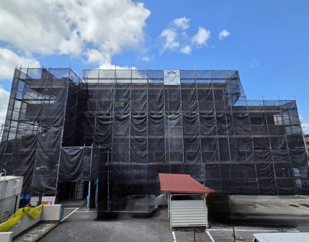 マンションの大規模修繕 施工中