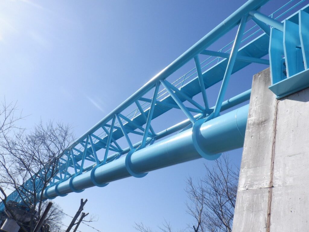 小櫃川水管橋 塗装工事 写真2