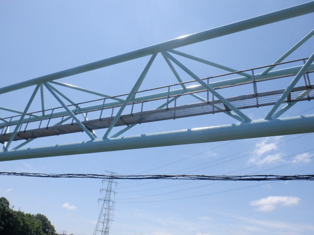 手繰川水管橋 塗装工事 写真2
