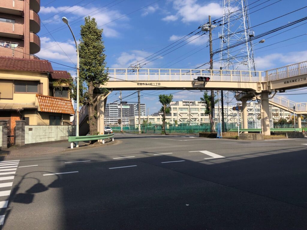 昭和中学校歩道橋 塗装工事 写真1