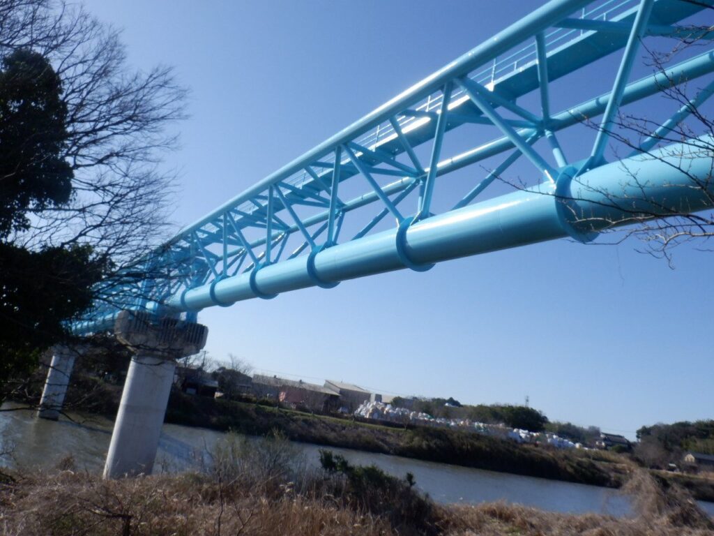 小櫃川水管橋 塗装工事 写真1